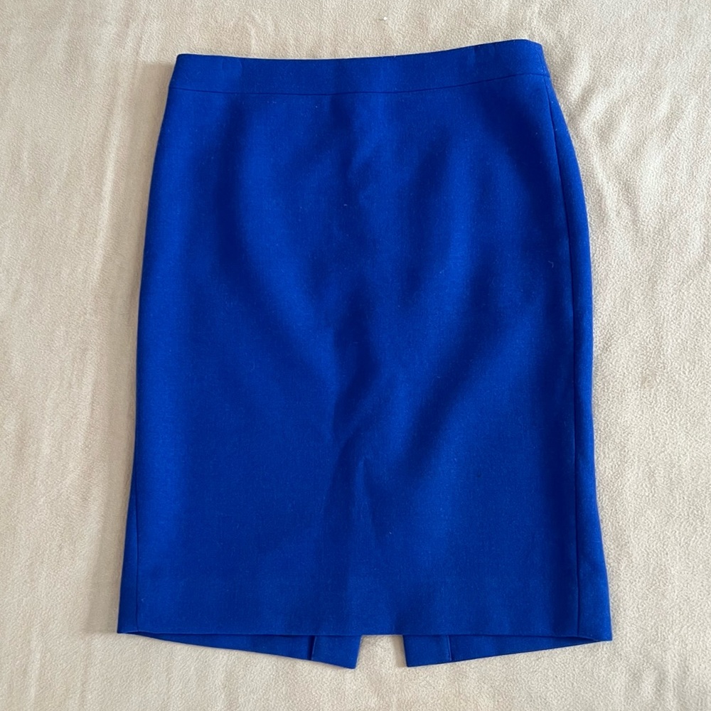 Jcrew No 2 Pencil Skirt, bright blue